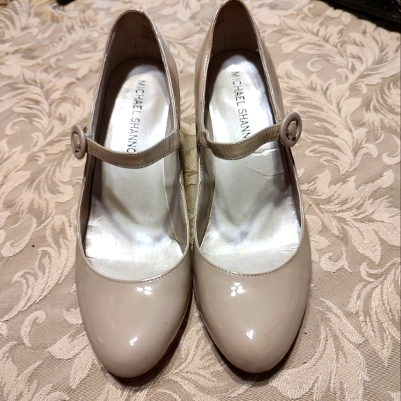 🤎Elegant Vintage Mink Blush Genuine Patent Leather Mary Jane Kitten Heels - 7.5 - Picture 2 of 15